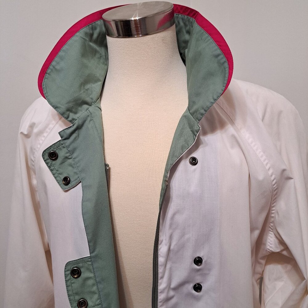 Women's spring jacket mid length trench style - vintage 90s coat